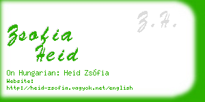 zsofia heid business card